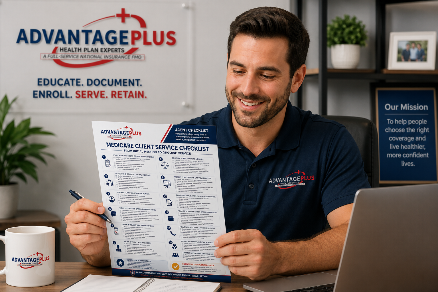 Agent using Medicare Client Service Checklist