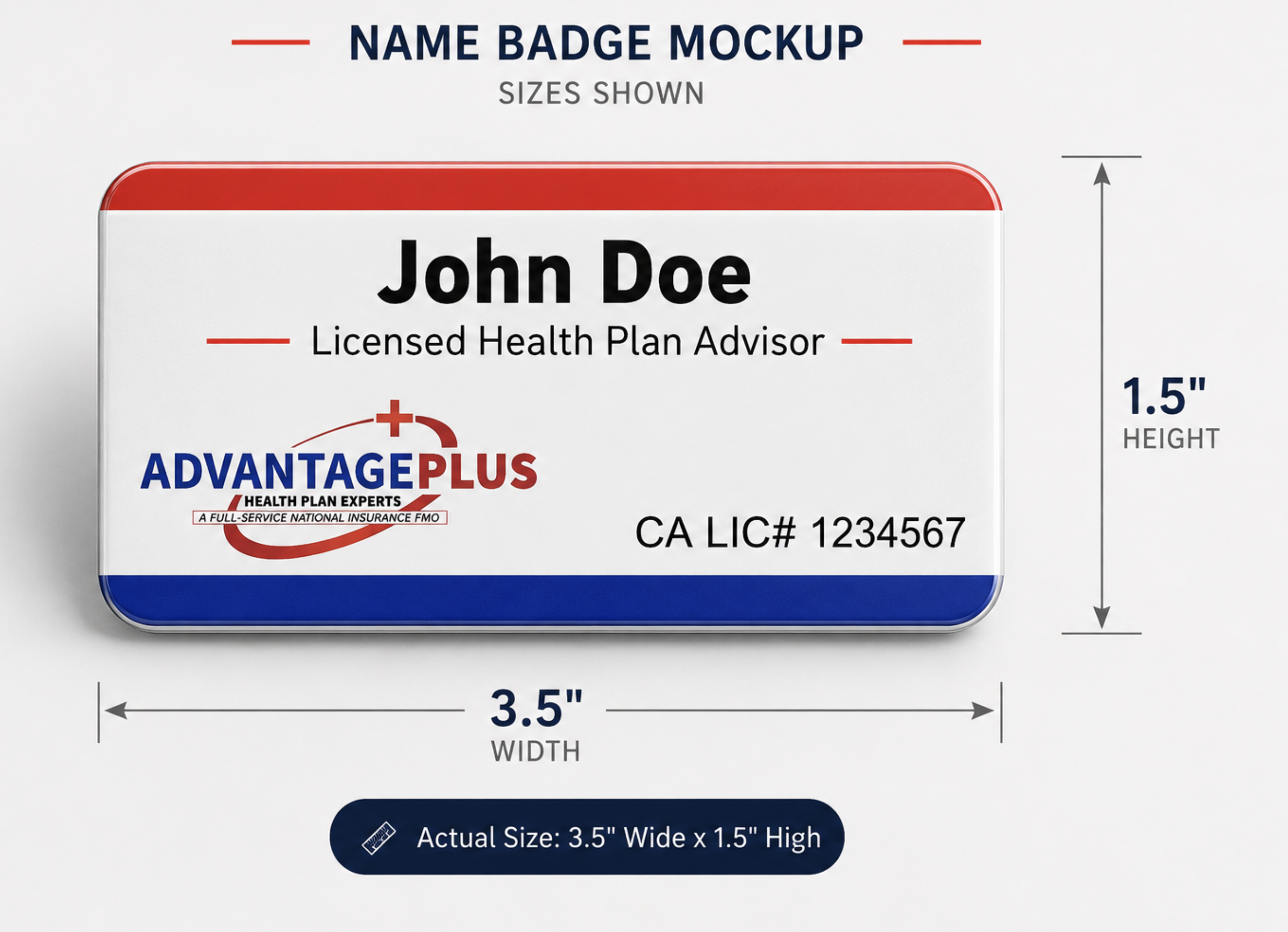 Standard Wide Name Tag